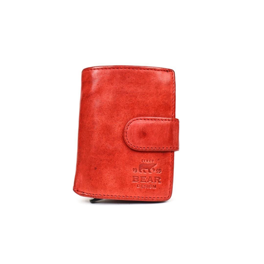 BEAR DESIGN - COW LAVATO Kreditkartenetui Bobby Red Rot von BEAR DESIGN