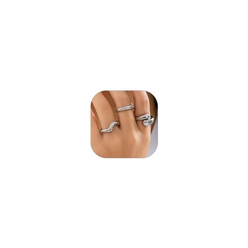 BEARJIA Klobige Goldringe für Frauen, verstellbar, Silber, kräftige, dicke Ringe, goldene Statement-Ringe, offener Kuppelring, klobige Silberringe für Frauen, minimalistische, einfache Ringe, Metall BEARJIA Klobige Goldringe für Frauen, verstellbar, Silber, kräftige, dicke Ringe, goldene Statement-Ringe, offener Kuppelring, klobige Silberringe für Frauen, minimalistische, einfache Ringe, Metall von BEARJIA