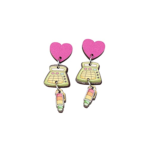 Lehrer-Ohrringe für Frauen, Acryl-Ohrstecker für Lehrer, Wertschätzungstag, Schmuck, Regenbogen-Apfel, Herz, Lehrer, Statement, baumelnde Ohrringe, Lehrer, Wertschätzungsschmuck, Zink, Kein Edelstein Lehrer-Ohrringe für Frauen, Acryl-Ohrstecker für Lehrer, Wertschätzungstag, Schmuck, Regenbogen-Apfel, Herz, Lehrer, Statement, baumelnde Ohrringe, Lehrer, Wertschätzungsschmuck, Zink, Kein Edelstein von BEARJIA