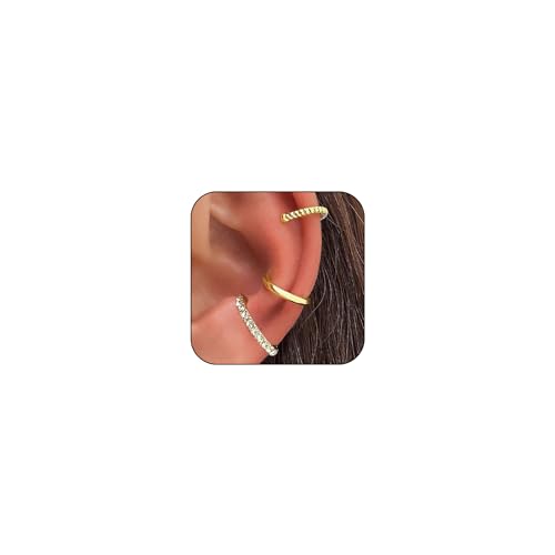 Schwarze Ohrmanschetten-Ohrringe für Frauen, Clip-On-Knorpelohrringe, nicht durchbohrte Ohrknorpel-Creolen, Huggie-Ohrmanschetten für Frauen, kein Piercing für Frauen, Zink, nein Schwarze Ohrmanschetten-Ohrringe für Frauen, Clip-On-Knorpelohrringe, nicht durchbohrte Ohrknorpel-Creolen, Huggie-Ohrmanschetten für Frauen, kein Piercing für Frauen, Zink, nein von BEARJIA