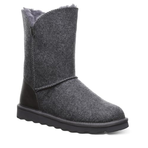 BEARPAW Damen Irina | Mehrere Größen und Farben | Damenstiefel | Bequemer Winterstiefel, Dunkelgrau, 41 EU von BEARPAW