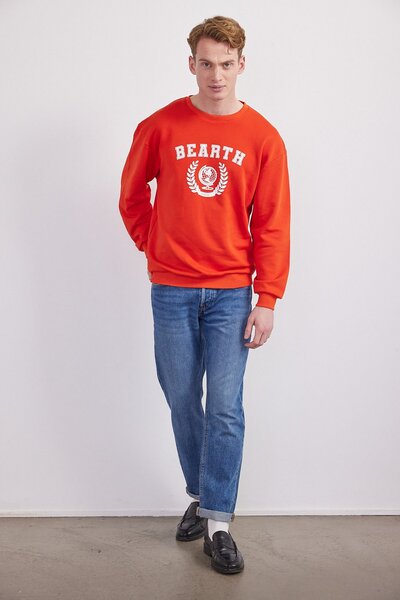 BEARTH Sweatshirt Unisex College Print Bio-Baumwolle (m) von BEARTH