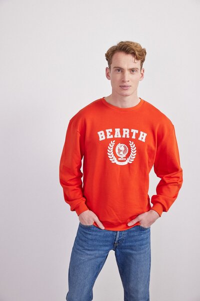 BEARTH Sweatshirt Unisex College Print Bio-Baumwolle (m) von BEARTH