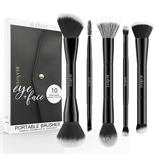 Make up Pinsel Set, 5 Schminkpinsel Professioneller Foundation, Synthetische Borsten, Concealer, Augenbrauen, Spool, Lidschatten, Eyeliner, Flüssige Creme, Rouge Make up Pinsel Set, 5 Schminkpinsel Professioneller Foundation, Synthetische Borsten, Concealer, Augenbrauen, Spool, Lidschatten, Eyeliner, Flüssige Creme, Rouge von BEASOFEE