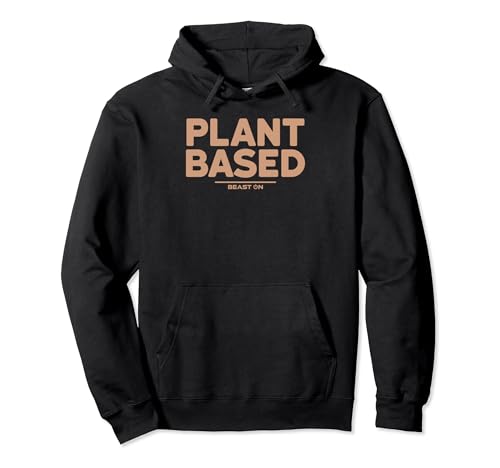 Plant Based beige Vegan Sport Frauen Trainings Männer Pullover Hoodie von BEAST ON