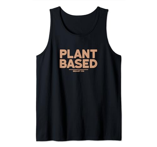 Plant Based beige Vegan Sport Frauen Trainings Männer Tank Top von BEAST ON