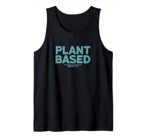 Plant Based blau Vegan Sport Frauen Fitness Trainings Männer Tank Top von BEAST ON
