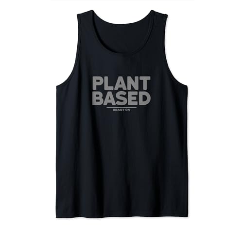 Plant Based grau Vegan Sport Frauen Fitness Trainings Männer Tank Top von BEAST ON