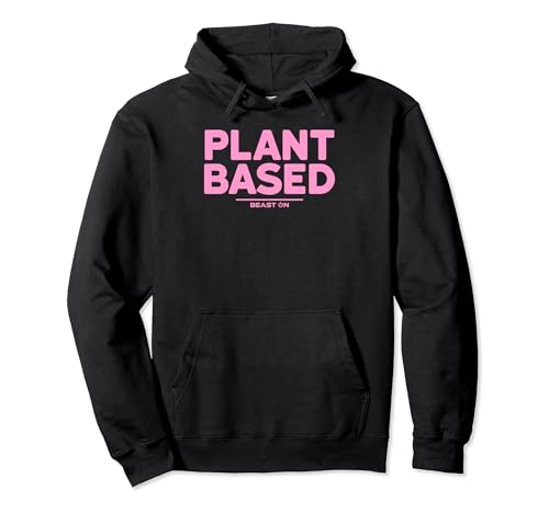 Plant Based rosa Vegan Sport Frauen Fitness Trainings Männer Pullover Hoodie von BEAST ON