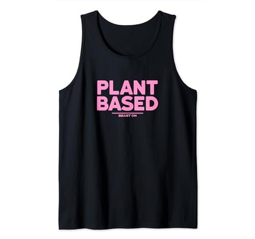 Plant Based rosa Vegan Sport Frauen Fitness Trainings Männer Tank Top von BEAST ON