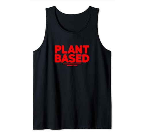 Plant Based rot Vegan Sport Frauen Fitness Trainings Männer Tank Top von BEAST ON