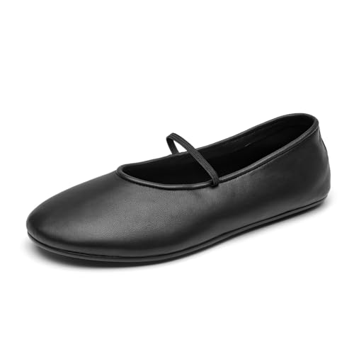 BEAU TODAY Mary Jane Damen-Ballerinas aus echtem Leder, bequeme Ballerinas mit rundem Zehenbereich, Mary Jane-Schuhe, niedlich, modisch, flache Schuhe, Schwarz, 36 EU BEAU TODAY Mary Jane Damen-Ballerinas aus echtem Leder, bequeme Ballerinas mit rundem Zehenbereich, Mary Jane-Schuhe, niedlich, modisch, flache Schuhe, Schwarz, 36 EU von BEAU TODAY