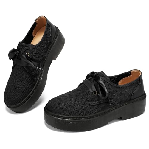 BEAUSEEN Damen Plateau-Slipper – Schlupfschuhe mit Cloud-Komfort-Mesh & gepolsterter Sohle | atmungsaktive Freizeitschuhe, Schwarz, 39.5 EU von BEAUSEEN