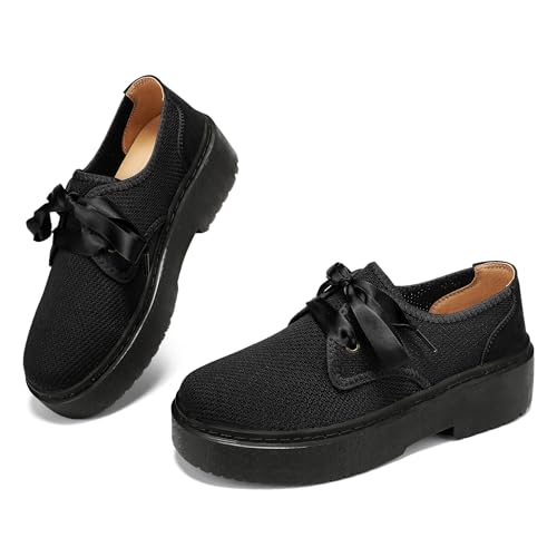 BEAUSEEN Damen Plateau-Slipper – Schlupfschuhe mit Cloud-Komfort-Mesh & gepolsterter Sohle | atmungsaktive Freizeitschuhe, Schwarzes Veloursleder, 38.5 EU von BEAUSEEN