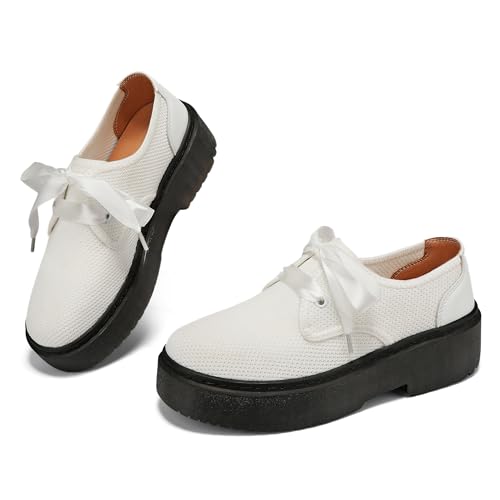 BEAUSEEN Damen Plateau-Slipper – Schlupfschuhe mit Cloud-Komfort-Mesh & gepolsterter Sohle | atmungsaktive Freizeitschuhe, Weiss/opulenter Garten, 42 EU von BEAUSEEN