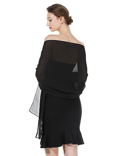 BEAUTELICATE Chiffon Schal Stola Damen Festlich Elegante Tücher Schultertuch Stola für Abendkleider Braut Festlich Sommer Hochzeits von BEAUTELICATE