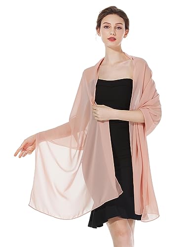 BEAUTELICATE Chiffon Schal Stola Damen Festlich Elegante Tücher Schultertuch Stola für Abendkleider Braut Festlich Sommer Hochzeits von BEAUTELICATE