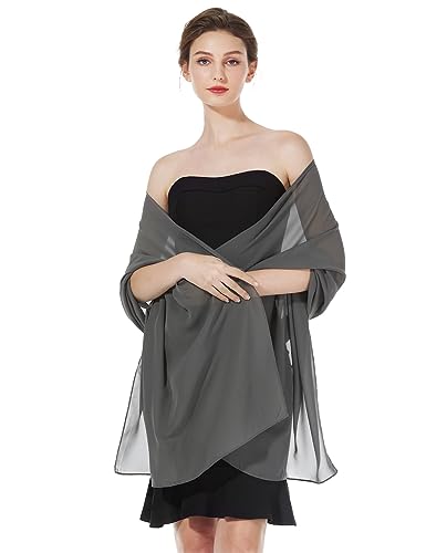 BEAUTELICATE Chiffon Schal Stola Damen Festlich Elegante Tücher Schultertuch Stola für Abendkleider Braut Festlich Sommer Hochzeits von BEAUTELICATE