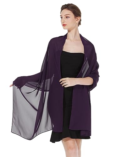 BEAUTELICATE Chiffon Schal Stola Damen Festlich Elegante Tücher Schultertuch Stola für Abendkleider Braut Festlich Sommer Hochzeits von BEAUTELICATE