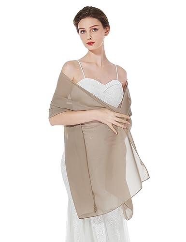 BEAUTELICATE Chiffon Schal Stola Damen Festlich Elegante Tücher Schultertuch Stola für Abendkleider Braut Festlich Sommer Hochzeits von BEAUTELICATE