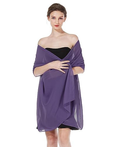 BEAUTELICATE Chiffon Schal Stola Damen Festlich Elegante Tücher Schultertuch Stola für Abendkleider Braut Festlich Sommer Hochzeits von BEAUTELICATE