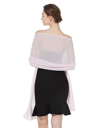 BEAUTELICATE Chiffon Schal Stola Damen Festlich Elegante Tücher Schultertuch Stola für Abendkleider Braut Festlich Sommer Hochzeits von BEAUTELICATE