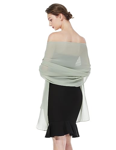 BEAUTELICATE Chiffon Schal Stola Damen Festlich Elegante Tücher Schultertuch Stola für Abendkleider Braut Festlich Sommer Hochzeits von BEAUTELICATE