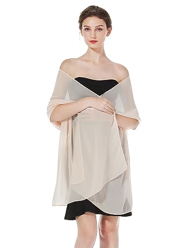 BEAUTELICATE Chiffon Schal Stola Damen Festlich Elegante Tücher Schultertuch Stola für Abendkleider Braut Festlich Sommer Hochzeits von BEAUTELICATE