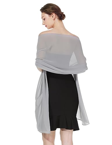 BEAUTELICATE Chiffon Schal Stola Damen Festlich Elegante Tücher Schultertuch Stola für Abendkleider Braut Festlich Sommer Hochzeits von BEAUTELICATE