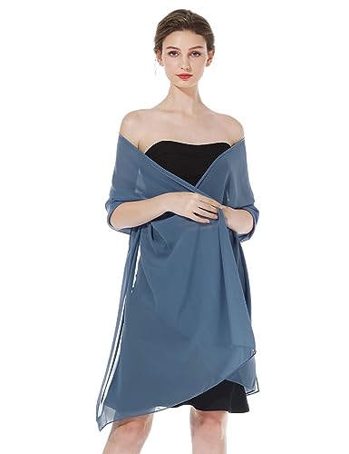 BEAUTELICATE Chiffon Schal Stola Damen Festlich Elegante Tücher Schultertuch Stola für Abendkleider Braut Festlich Sommer Hochzeits von BEAUTELICATE