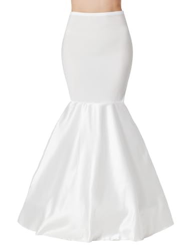 BEAUTELICATE Dame Reifrock Meerjungfrau Unterrock Petticoat Lange Krinoline Fischschwanz Unterrock für Braut Hochzeit Meerjungfrau Kleid von BEAUTELICATE