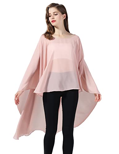 BEAUTELICATE Stola Damen Chiffon Schal Umschlagtücher Cape Elegant für Festlich Hochzeit Brautkleid Abendkleid von BEAUTELICATE