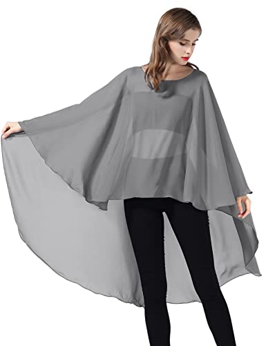 BEAUTELICATE Stola Damen Chiffon Schal Umschlagtücher Cape Elegant für Festlich Hochzeit Brautkleid Abendkleid von BEAUTELICATE