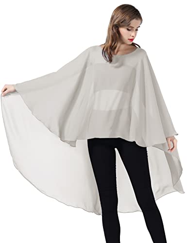 BEAUTELICATE Stola Damen Chiffon Schal Umschlagtücher Cape Elegant für Festlich Hochzeit Brautkleid Abendkleid von BEAUTELICATE