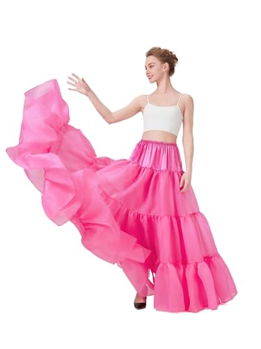 BEAUTELICATE Petticoat Unterrock Lang Tüll Reifrock A Linie 50er Jahre Petticoat Crinoline für Hochzeit Brautkleid Rockabilly Kleid Karneval Halloween S-XXL von BEAUTELICATE