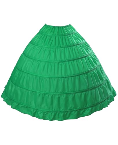 BEAUTELICATE Petticoat Reifrock Unterröcke Damen Lang Fur Brautkleid Hochzeitskleid Vintage Crinoline Underskirt., Grün, Einheitsgröße von BEAUTELICATE