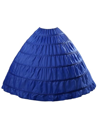 BEAUTELICATE Petticoat Reifrock Unterröcke Damen Lang Fur Brautkleid Hochzeitskleid Vintage Crinoline Underskirt., Königsblau, Einheitsgröße von BEAUTELICATE