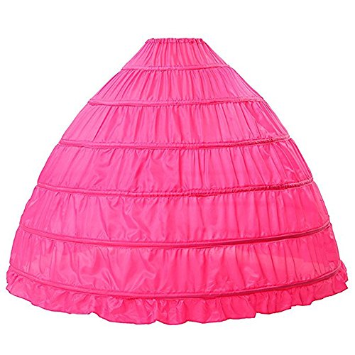 BEAUTELICATE Petticoat Reifrock Unterröcke Damen Lang Fur Brautkleid Hochzeitskleid Vintage Crinoline Underskirt., Rosa, Einheitsgröße von BEAUTELICATE