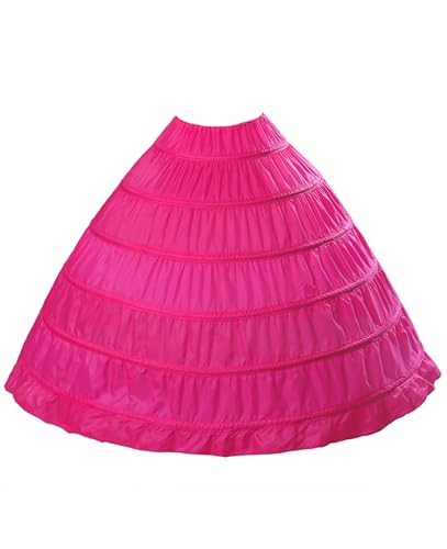 BEAUTELICATE Petticoat Reifrock Unterröcke Damen Lang Fur Brautkleid Hochzeitskleid Vintage Crinoline Underskirt., Rosa, Einheitsgröße von BEAUTELICATE