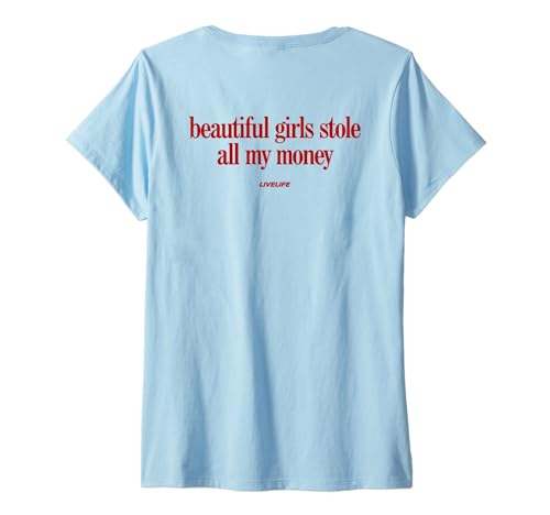 Damen Beautiful Girls Stole All My Money X Valentinstag - Back T-Shirt mit V-Ausschnitt Damen Beautiful Girls Stole All My Money X Valentinstag - Back T-Shirt mit V-Ausschnitt von BEAUTIFUL GIRLS STOLE ALL MY MONEY Lover Statement