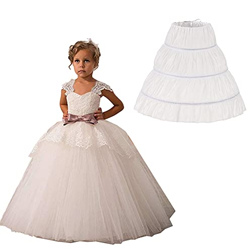 BEAUTYBIGBANG Mädchen 3 Reifen Petticoat Full Slip Flower Girl Crinoline Rock von BEAUTYBIGBANG