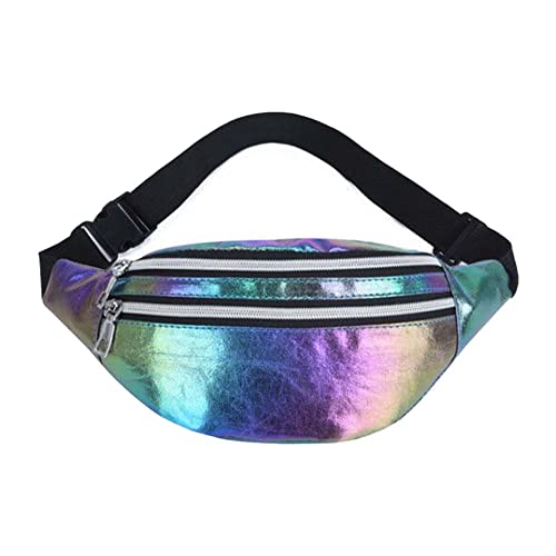 Bauchtasche Gürteltasche Damen Herren Sport Outdoor Wasserdicht Stylisch Fanny Pack Nylon Unisex Reise Wandern Reisen Urlaub Hüfttasche mit 2 Fächer Reißverschluss Verstellbarer Gürtel (Bunt) von BEAUTYBIGBANG