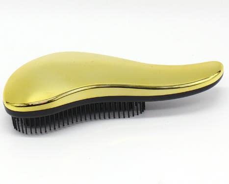 Haarbürste Herren Damen Kinder ohne Ziepen Detangler Bürste für Locken Dickes Dünnes Afro Langes Kurzes oder Glattes Haar Entwirrbürste für Damen und Kinder (Gold) von BEAUTYBIGBANG