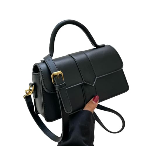 BEAUTYC Bags For Women Mode Frauen Vielseitige Klasse Pendler-Crossbody-Tasche, Handgehaltener Kleiner Quadratbeutel-Schwarz von BEAUTYC