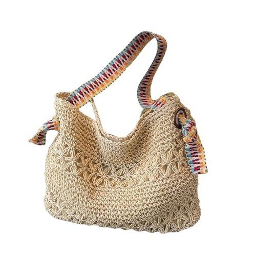 BEAUTYC Bags For Women Mode Gewebte Tasche Für Frauen, Modische Gewebte Schultertasche, Große Kapazität Lässige Strandtasche von BEAUTYC