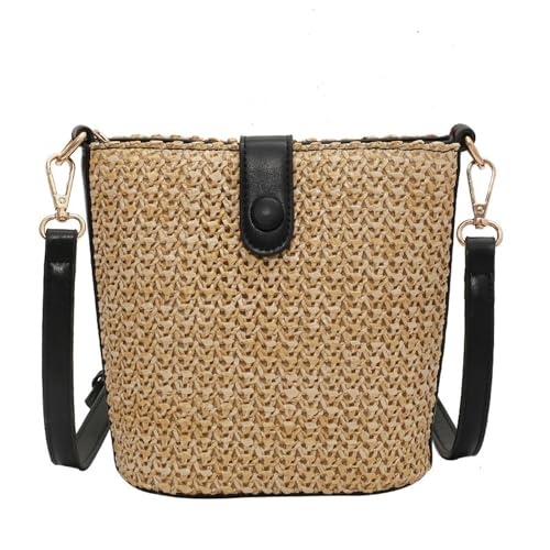 BEAUTYC Bags For Women Stroh Gewebte Crossbody Tasche, Frauen Lässige Vielseitige Pendeln Einzelne Schultereimer Tasche BEAUTYC Bags For Women Stroh Gewebte Crossbody Tasche, Frauen Lässige Vielseitige Pendeln Einzelne Schultereimer Tasche von BEAUTYC