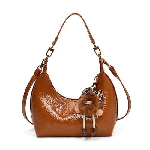 BEAUTYC Bags For Women Textur Öl Leder Plizierte Damentasche Einzelne Schultertasche Für Frauen von BEAUTYC