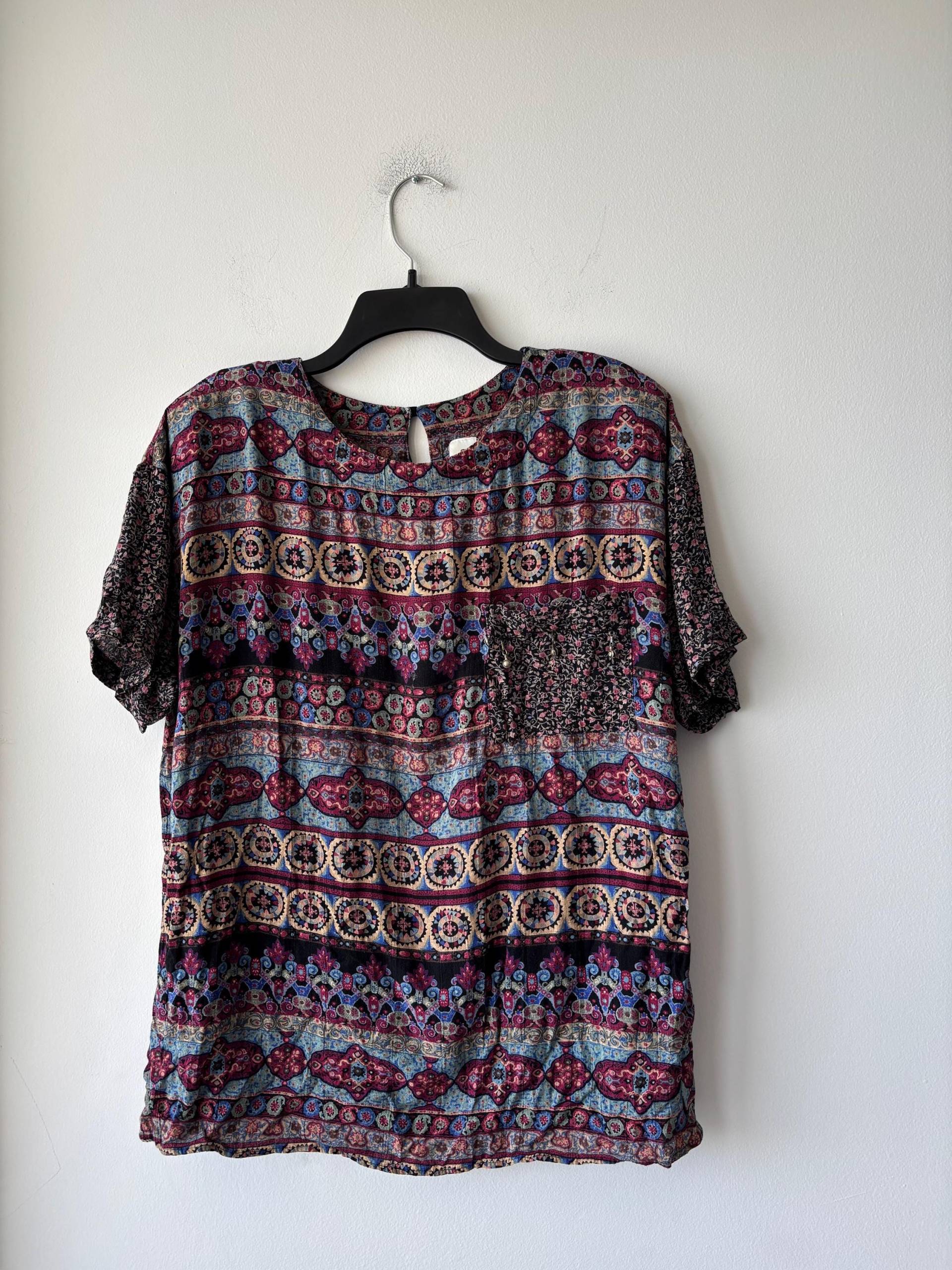 Vintage Norton Mcnaughton Shirt Kurzarm Aztec Boho Tasche T-Shirt Frauen 12 Usa von BEAUTYTOAST