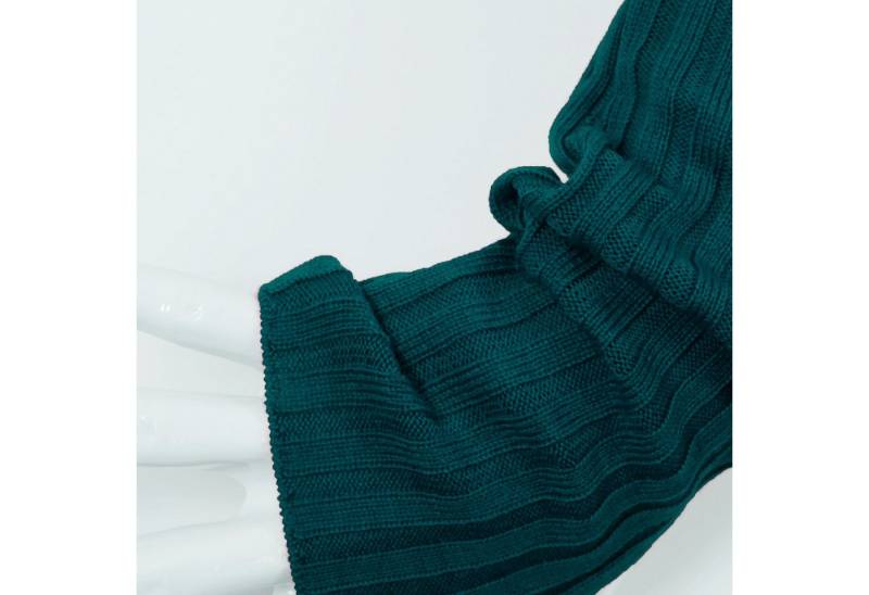 BEAZZ Armstulpen Armstulpen Damen, Pulswärmer, 100% WOLLE Merino petrol (mit Daumenloch) Feinstrick, warm und weich von BEAZZ