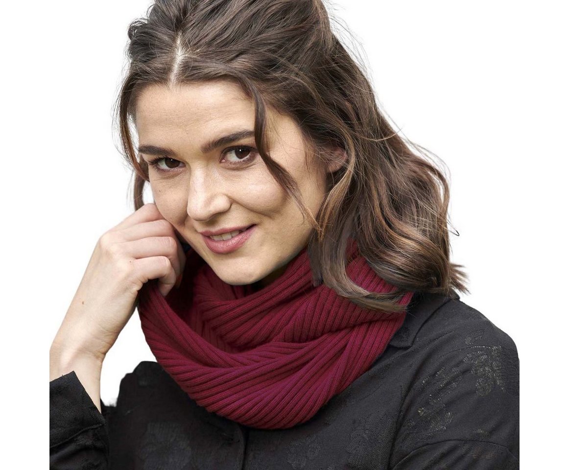 BEAZZ Loop Schlauchschal Loop Damen Herren 100% WOLLE Merino, Feinstrick, warm und weich von BEAZZ